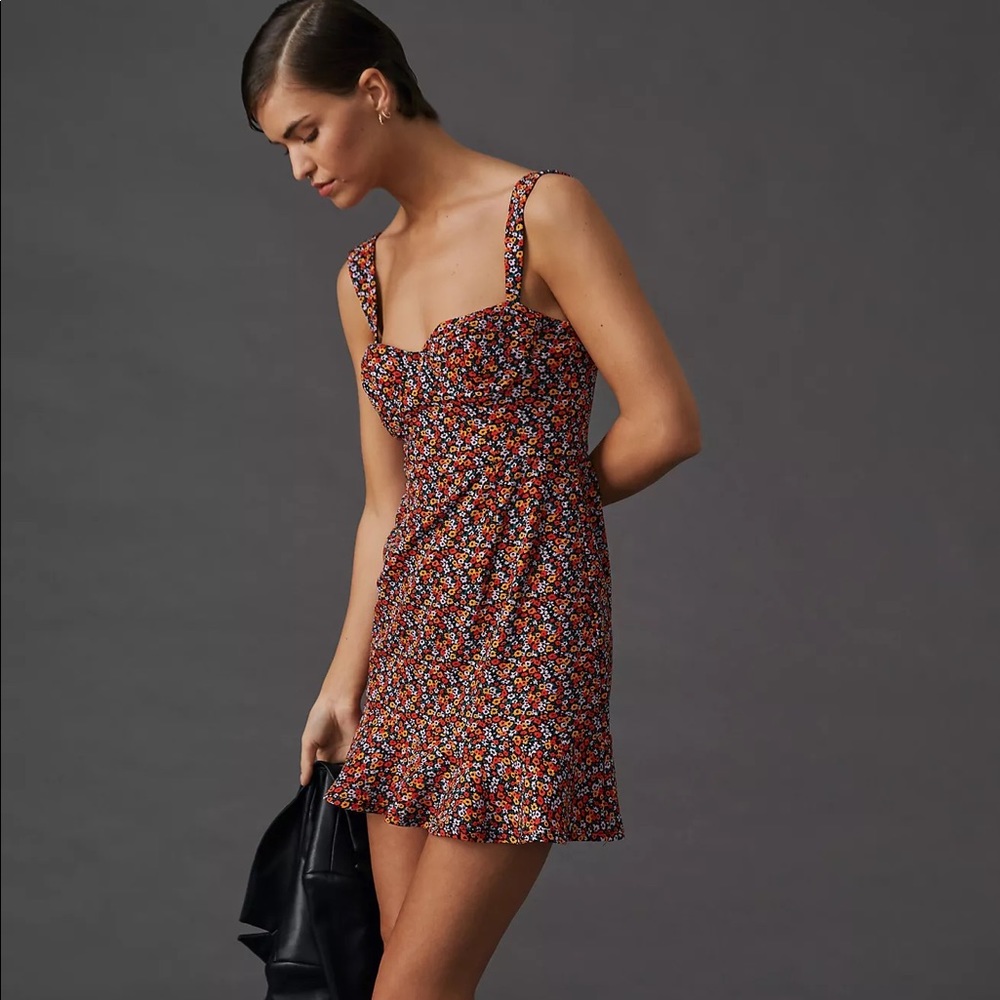 Hutch Ditsy Floral Corset Mini Dress